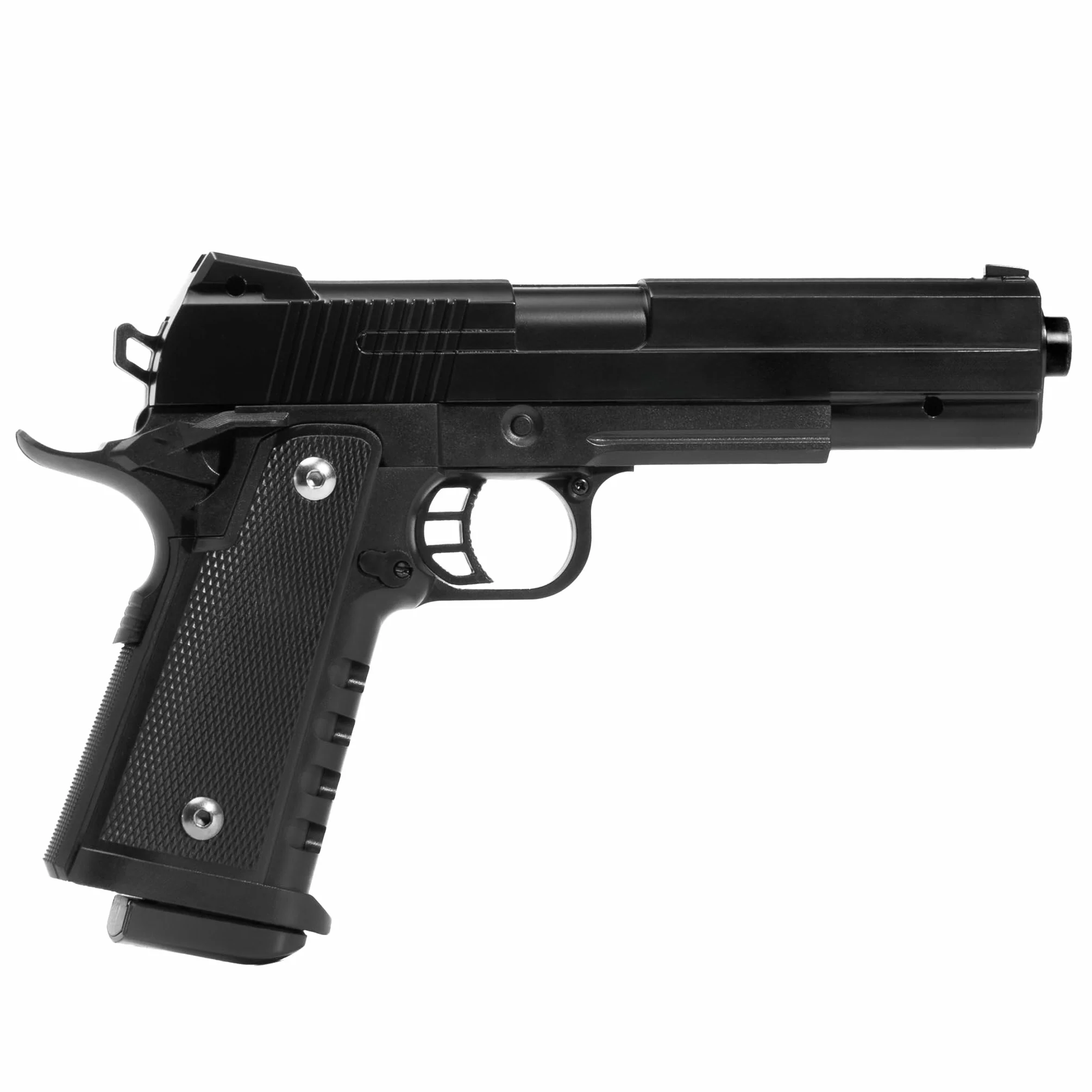 Pistola softair a molla Vigor V304 0,9 Joule 12 colpi 235x155x33mm 360g bundle 1000 pallini 6mm