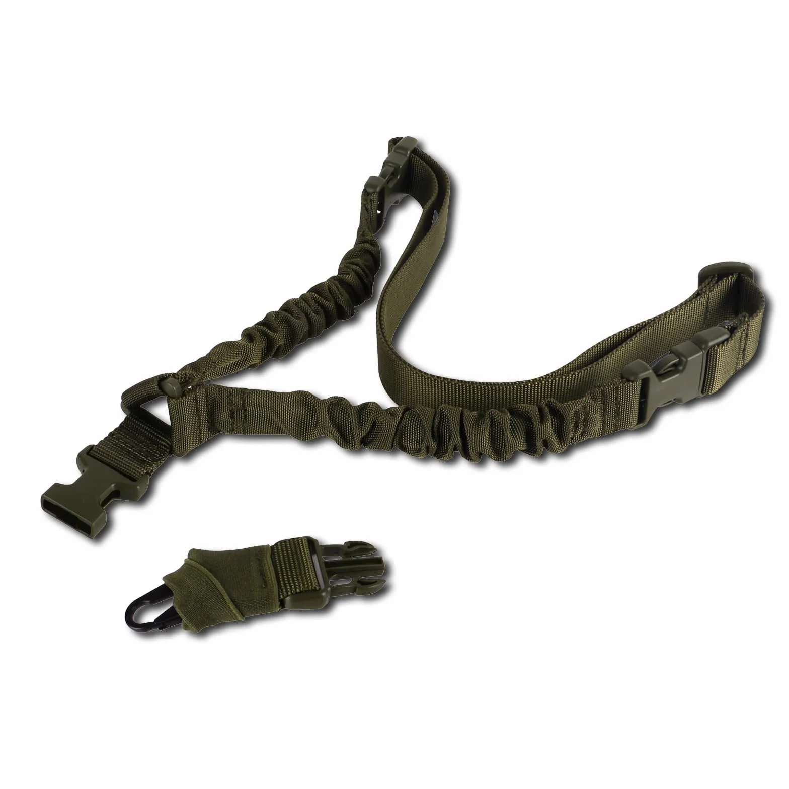 Tactical Single Point Sling Nylon Webbing Regolazione Rapida Lunghezza Gancio Metallo Sport all'aperto