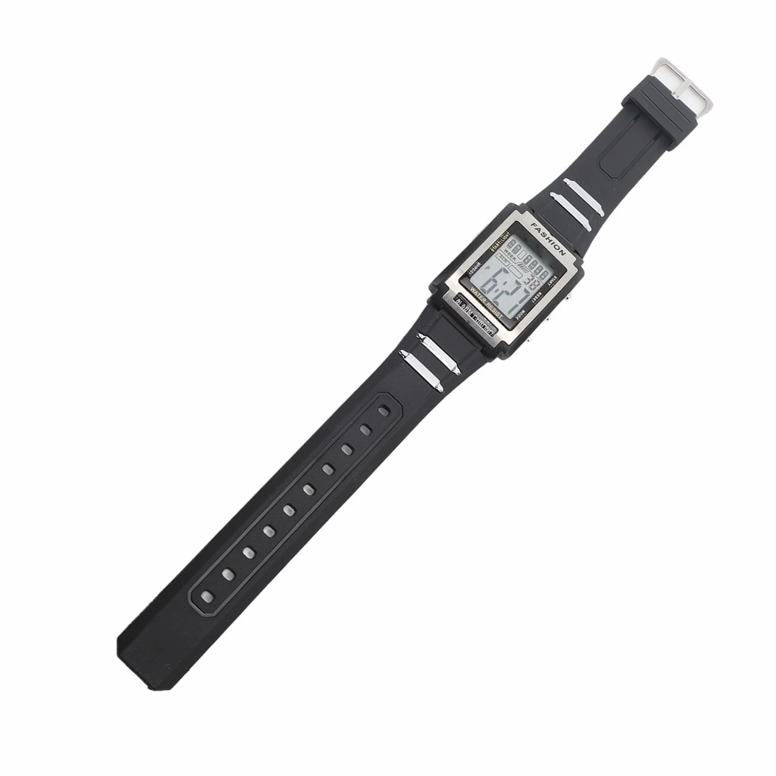 Orologio Sportivo Digitale Impermeabile Nuoto Cronografo Rettangolare Multifunzionale Grande Schermo