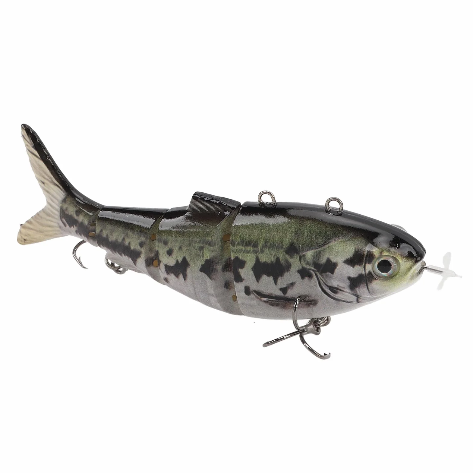 Esca da Pesca Elettrica Swimbait LED Ricaricabile USB Multisnodato