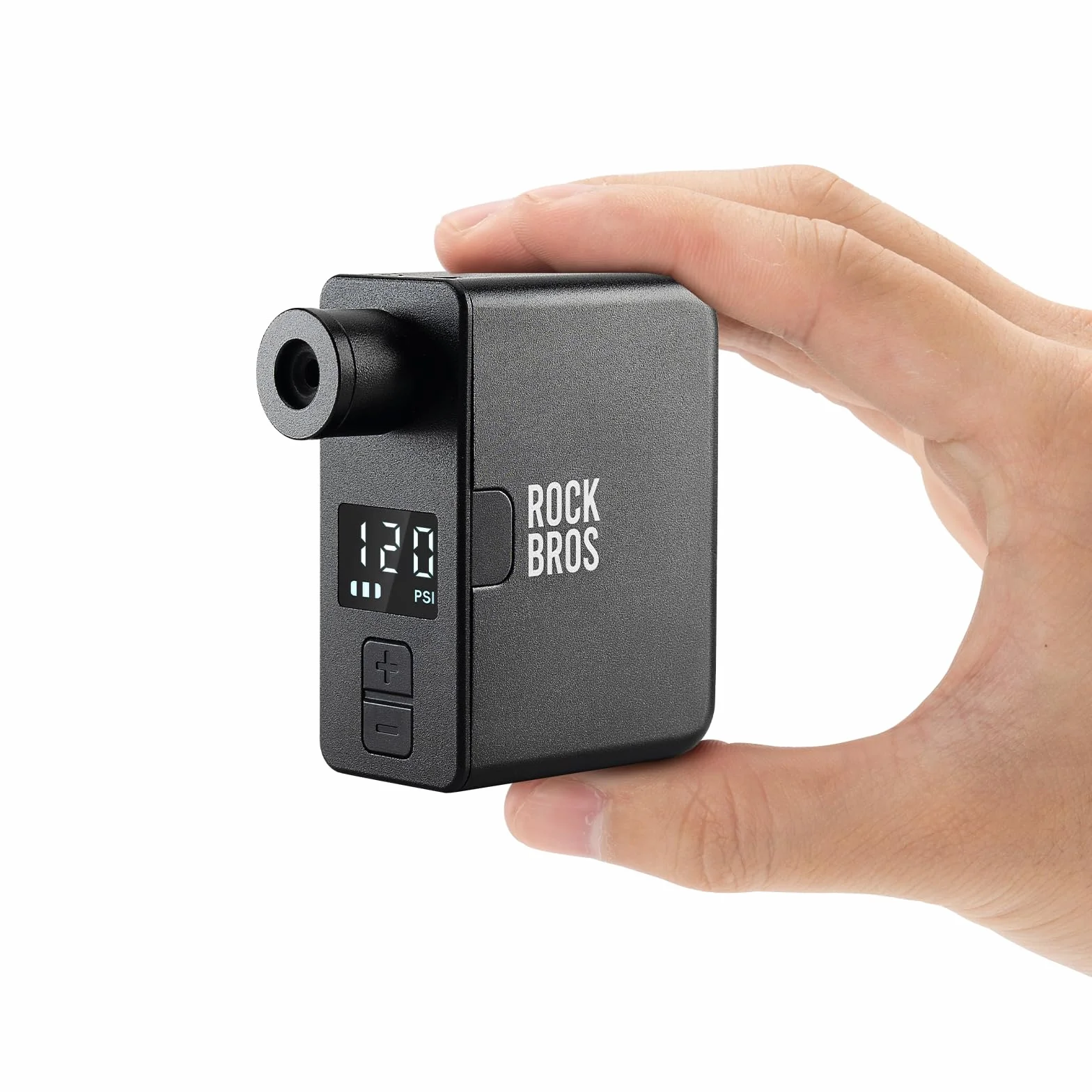 ROCKBROS Pompa per Bicicletta, Mini Pompa Elettrica, Pompa Bicicletta Portatile, Senza Fili, 120PSI, Adatta a Bici Elettrica, MTB, Bici da Strada, Valvole Presta e Schrader, 450mAh